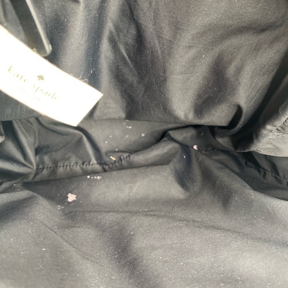 Kate Spade Black & White Striped Backpack - Picture 12 of 16